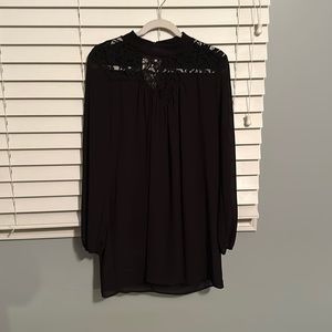 Black long sleeve lace dress